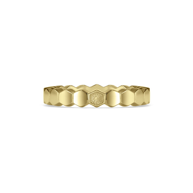 Petite Honeycomb Gold Plated Ring L