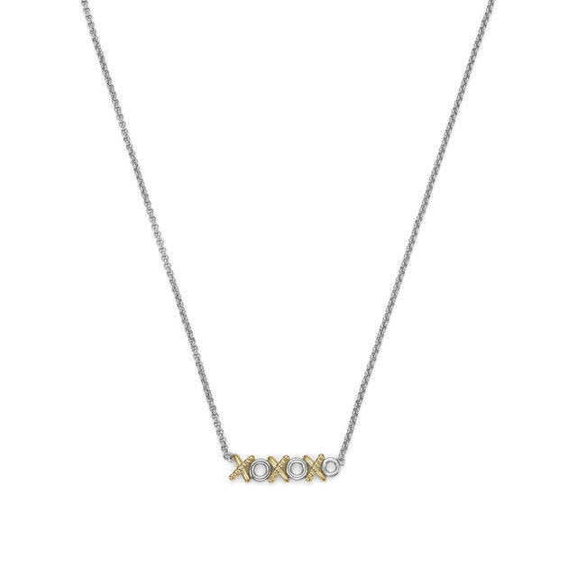 XO Entwine Silver & Gold Plated Necklace