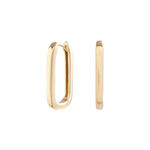 Classic Oval Gold Huggie Hoops