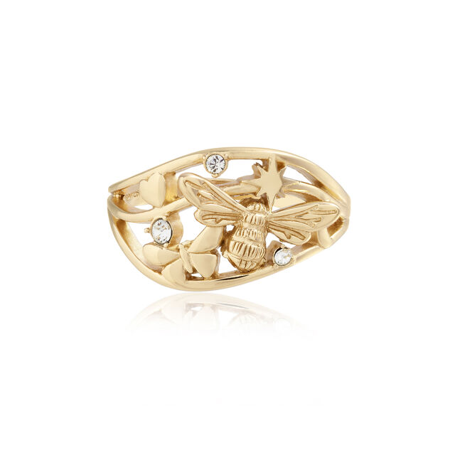Night Garden Gold Cluster Ring 925 (M)