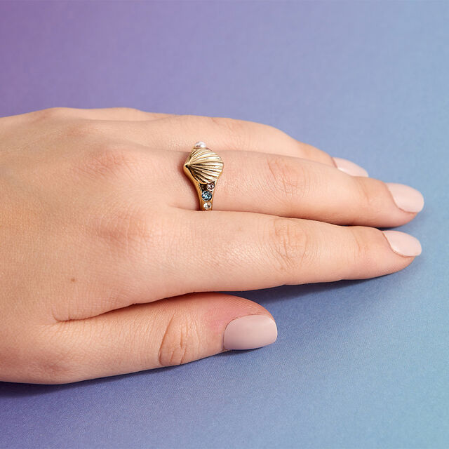 Under The Sea Gold Signet Ring