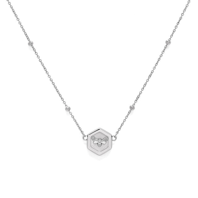 Minima Bee Silver Pendant Necklace