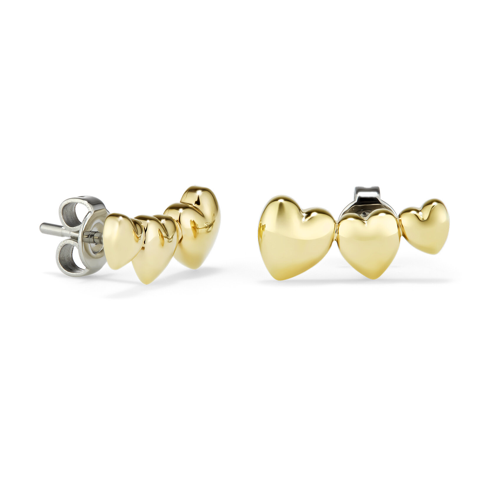 Mini Heart Gold Plated Stud Earrings