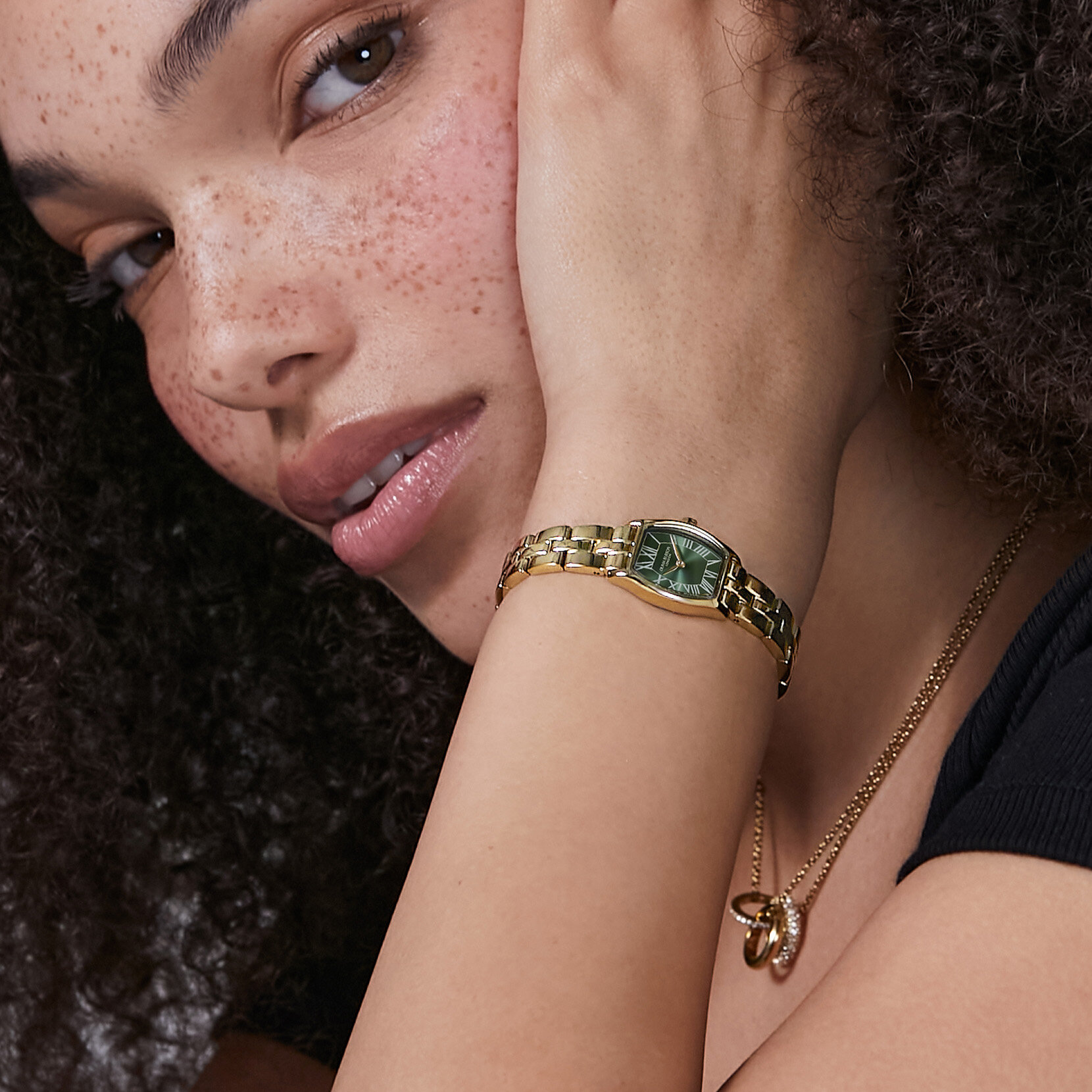 18mm Cambridge Forest Green & Gold Bracelet Watch