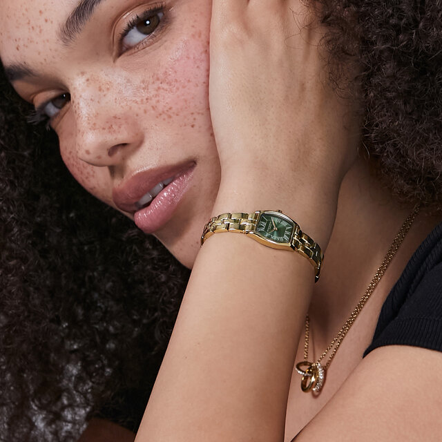 18mm Cambridge Forest Green & Gold Bracelet Watch