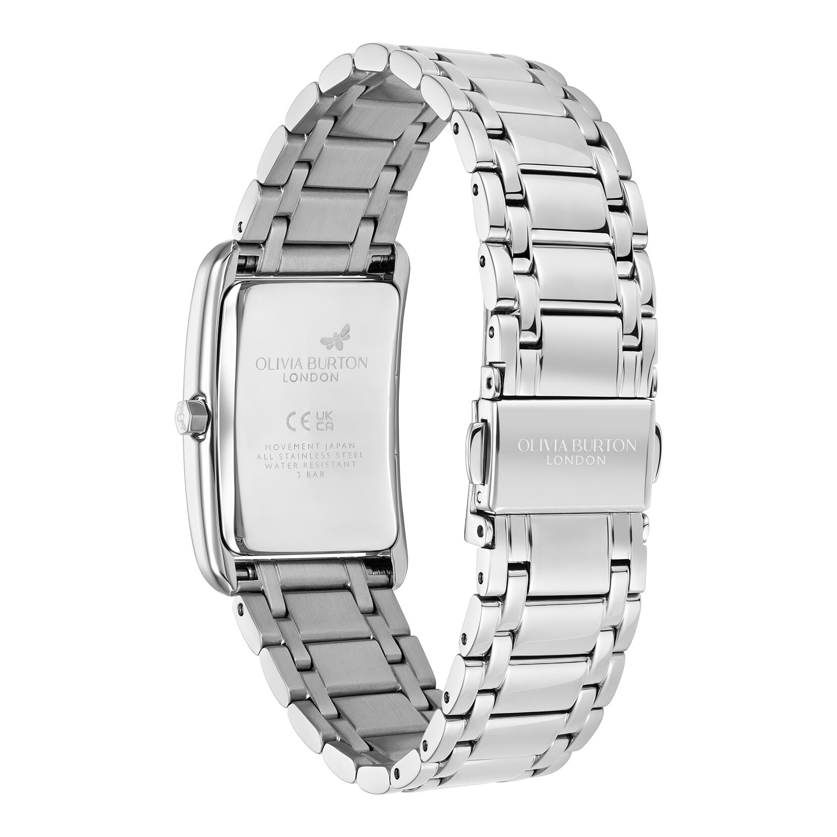 Classic 23mm Grove Dove Grey Silver Bracelet Watch Olivia Burton London