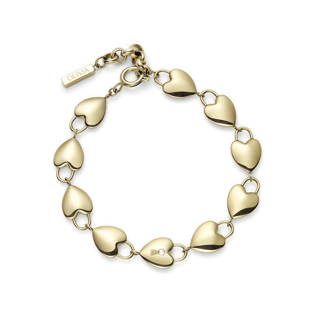 Locked Heart Gold Plated Bracelet