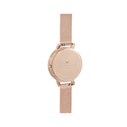 Big Dial 3D Bee Lapis Lazuli & Rose Gold Boucle Mesh