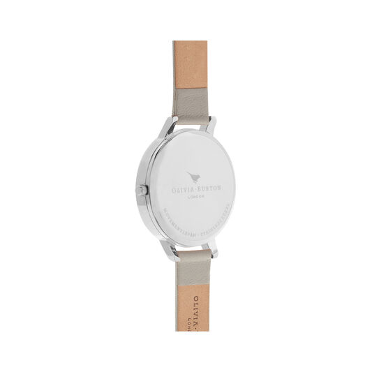 Big Dial Grey And Silver Watch
