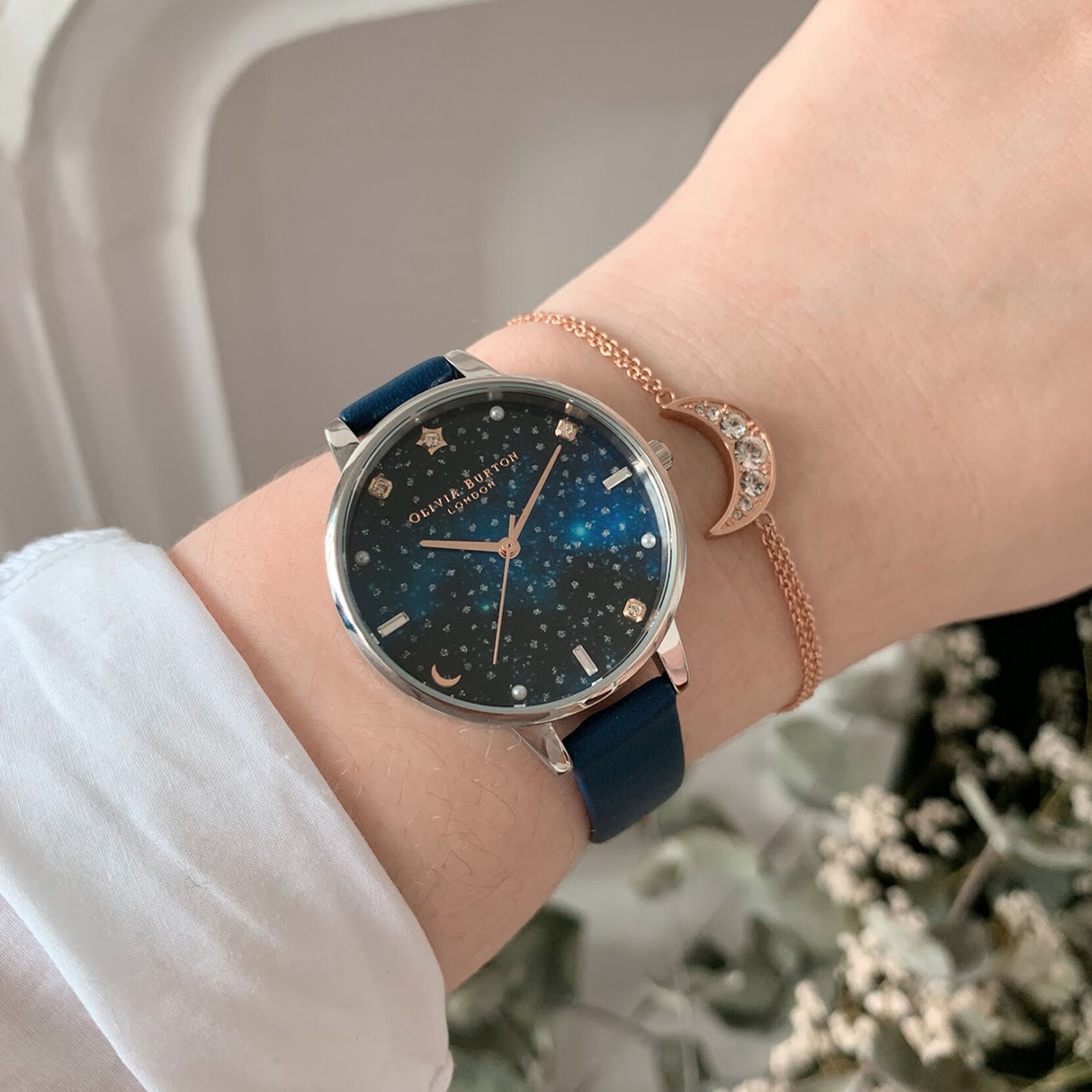 Rose Gold Moon Bracelet