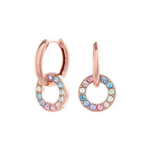 Rose Gold Rainbow Halo Earrings