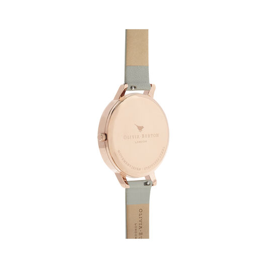 Bejewelled Floral Grey And Rose Gold