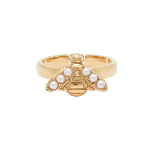 Pearl Bee Gold Bee Ring