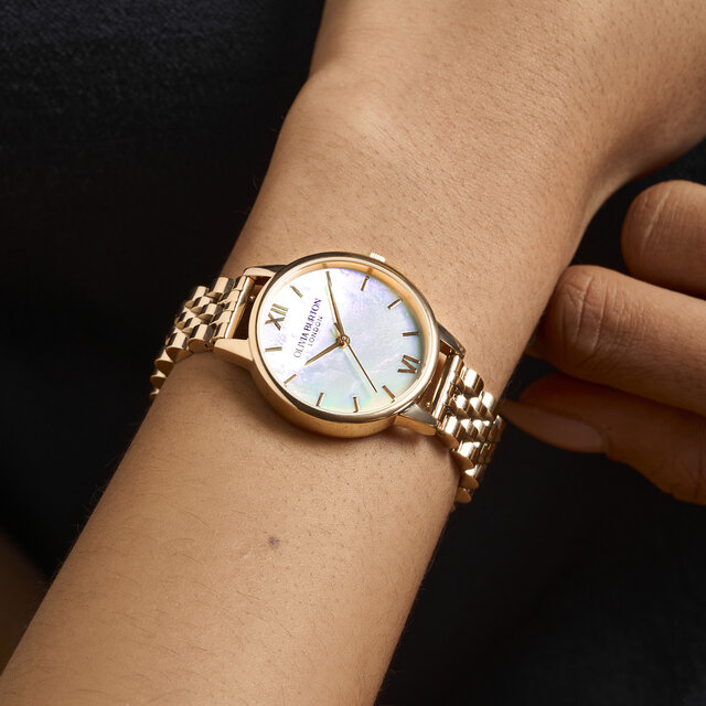 30mm White & Gold Bracelet Watch