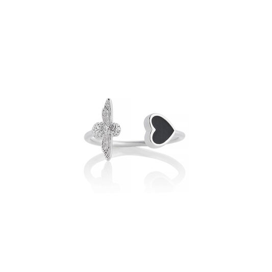 Love Bug Ring Black and Silver
