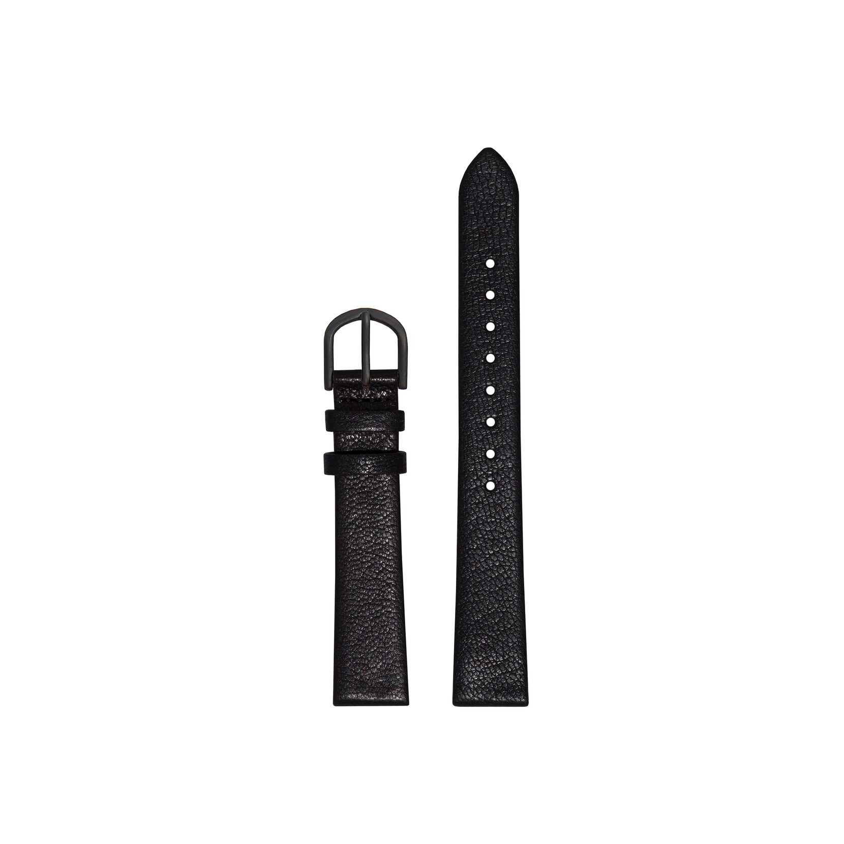 12mm Black Leather Strap