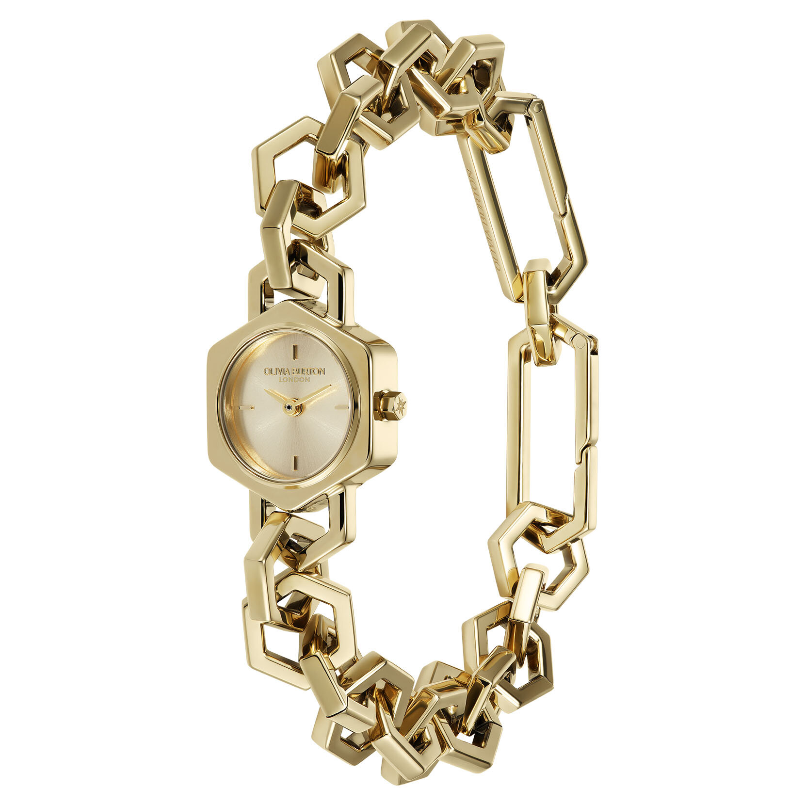 20mm Hex Link Mini Gold Bracelet Watch