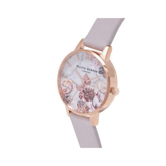 Marble Floral Rose Gold Watch