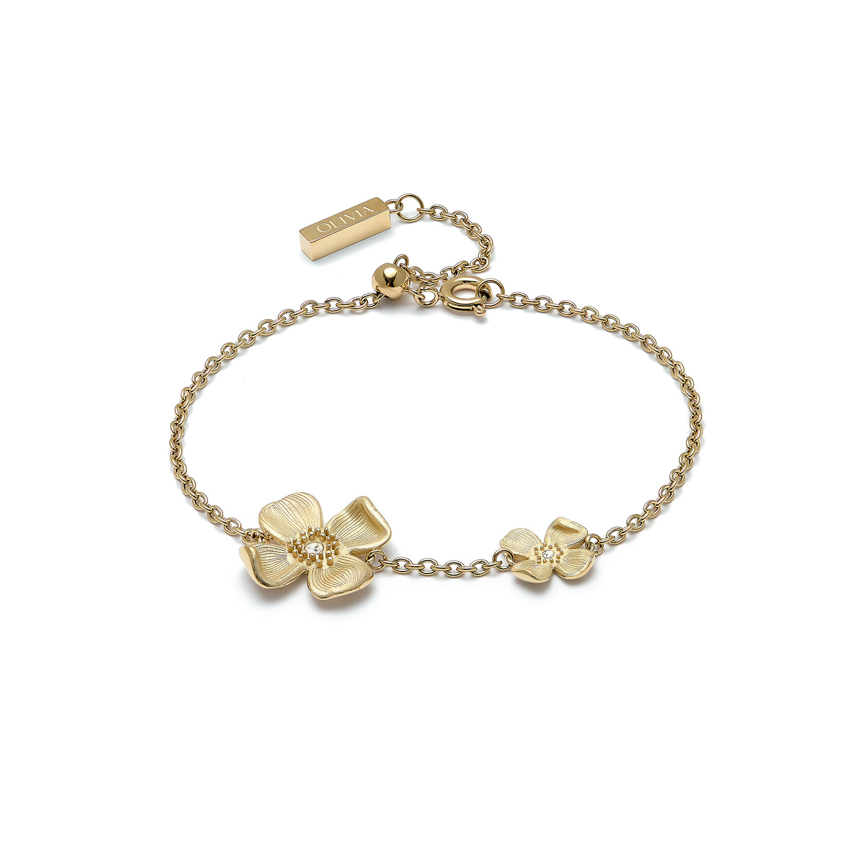 Dogwood Flower Gold Bracelet