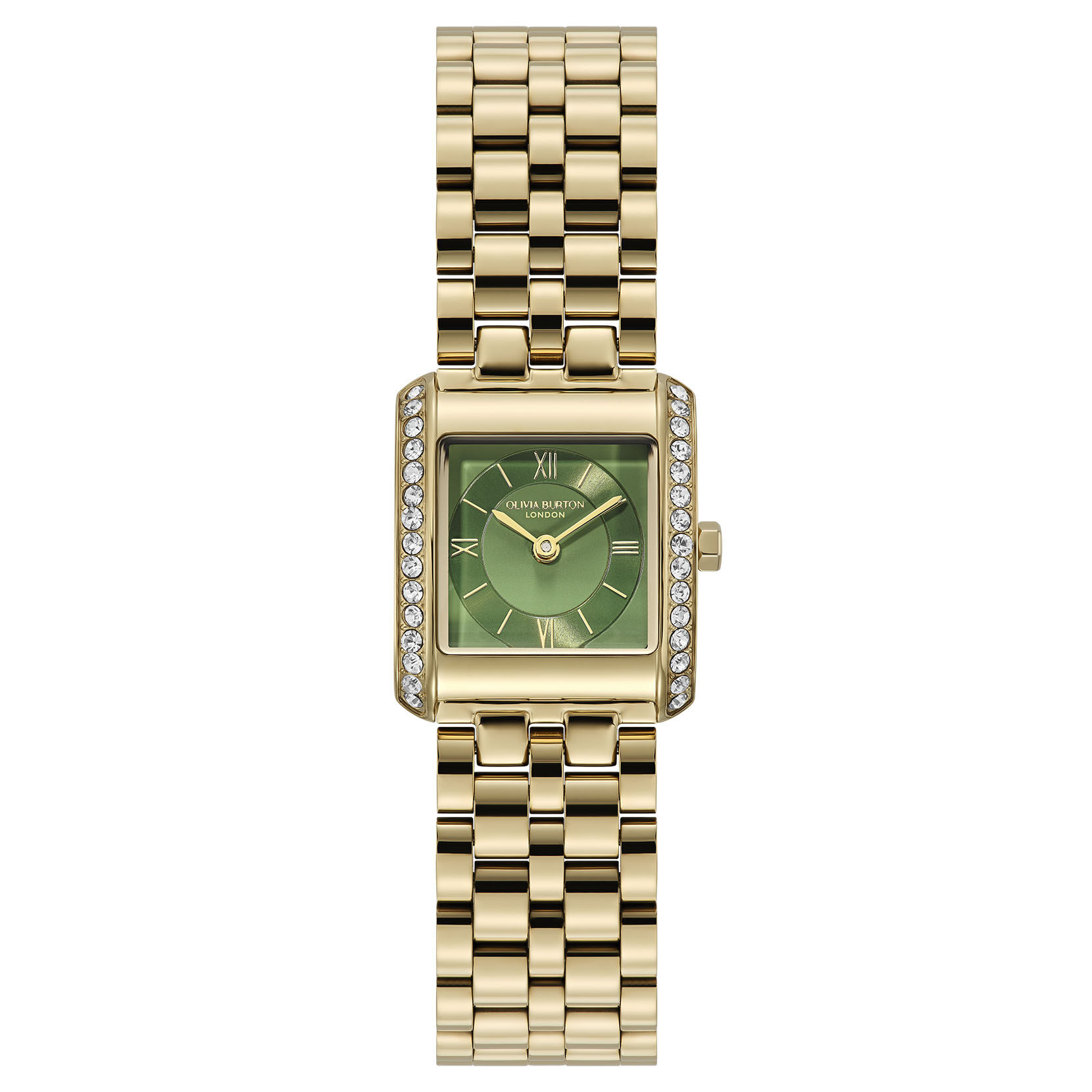 Classic 21mm Berkley Green & Gold Bracelet Watch | Olivia Burton