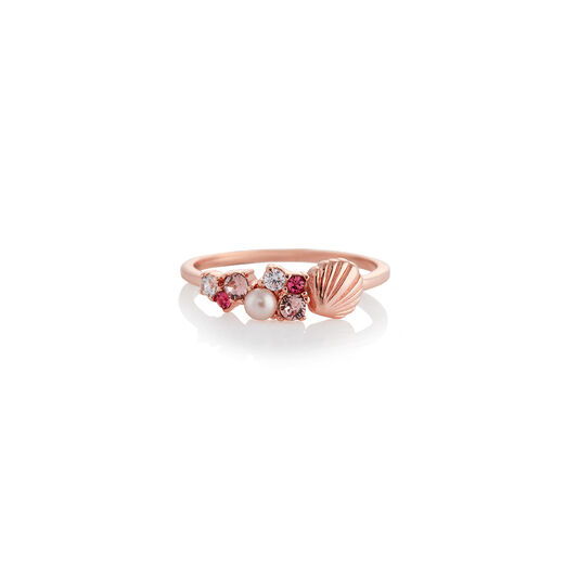 Under The Sea Shell Bubble Ring Rose Gold S