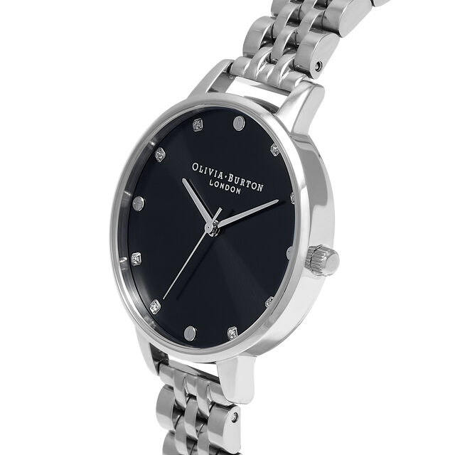 Classic Demi Dial Black & Silver Bracelet Watch
