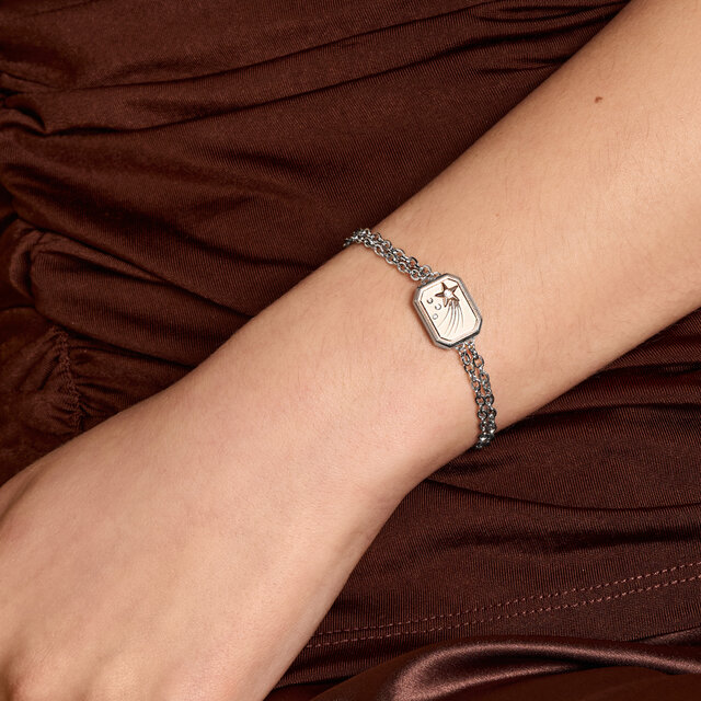 Shooting Star Ivory & Silver Tone Bracelet