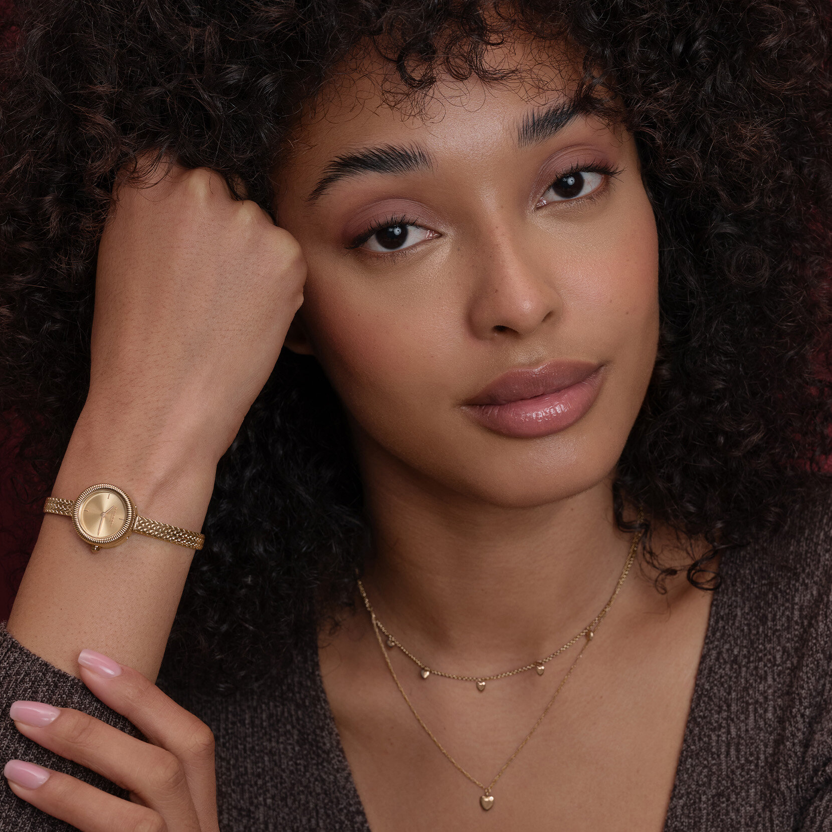 20mm Finery Rose Gold Mesh Watch