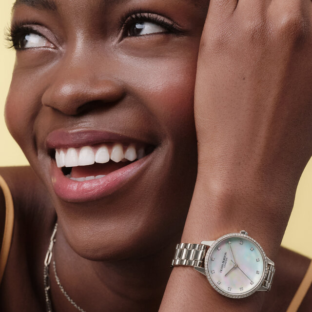 34mm Captivate Mother of Pearl & Silver Bracelet Watch