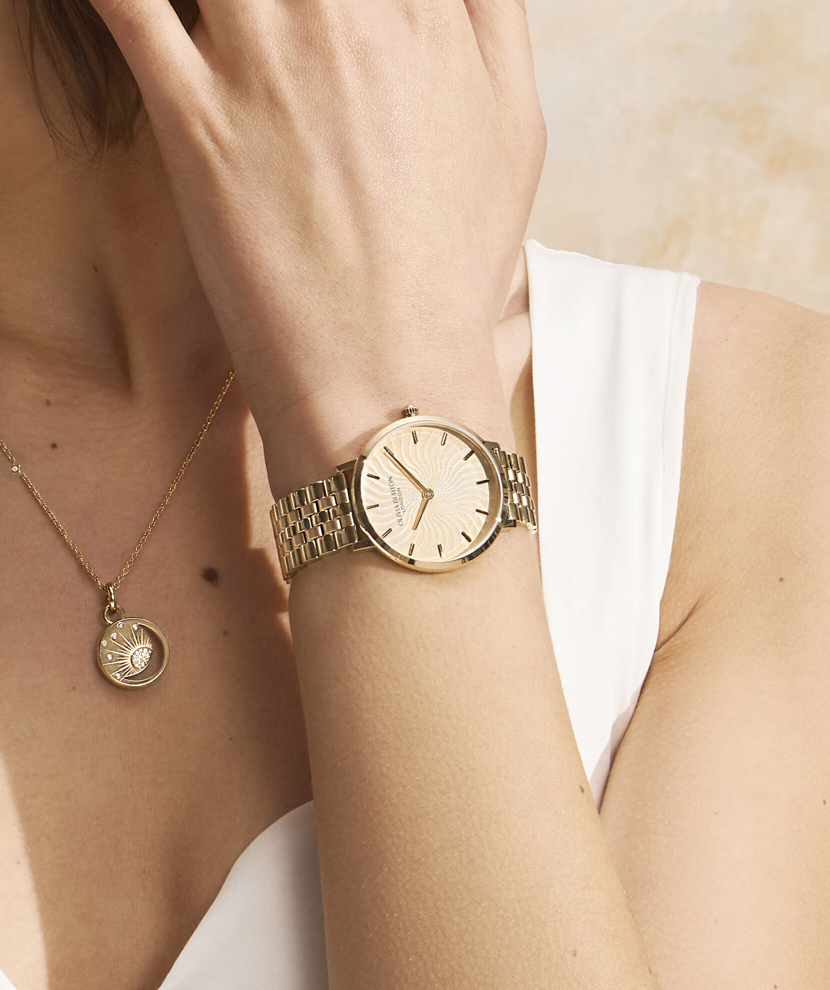 Signature 35mm Radiant Sun Gold Bracelet Watch Olivia Burton London