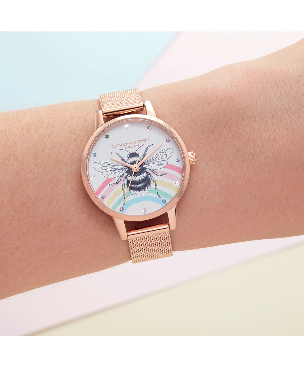 Olivia Burton Rainbow Bee Watch 2024 www.alhudapk