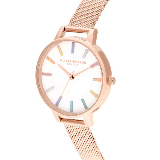Rainbow Rose Gold Mesh