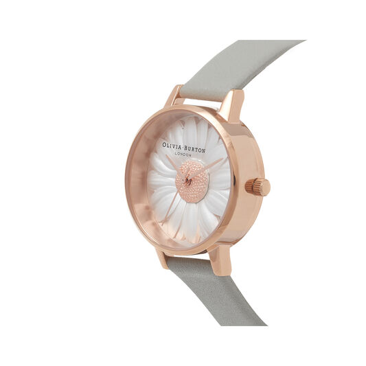 3D Daisy Grey & Rose Gold Watch