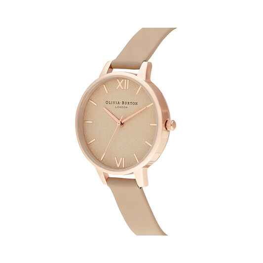 Woven Dial Toffee & Pale Rose Gold