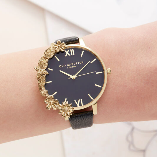 Case Cuff Black Dial and Gold