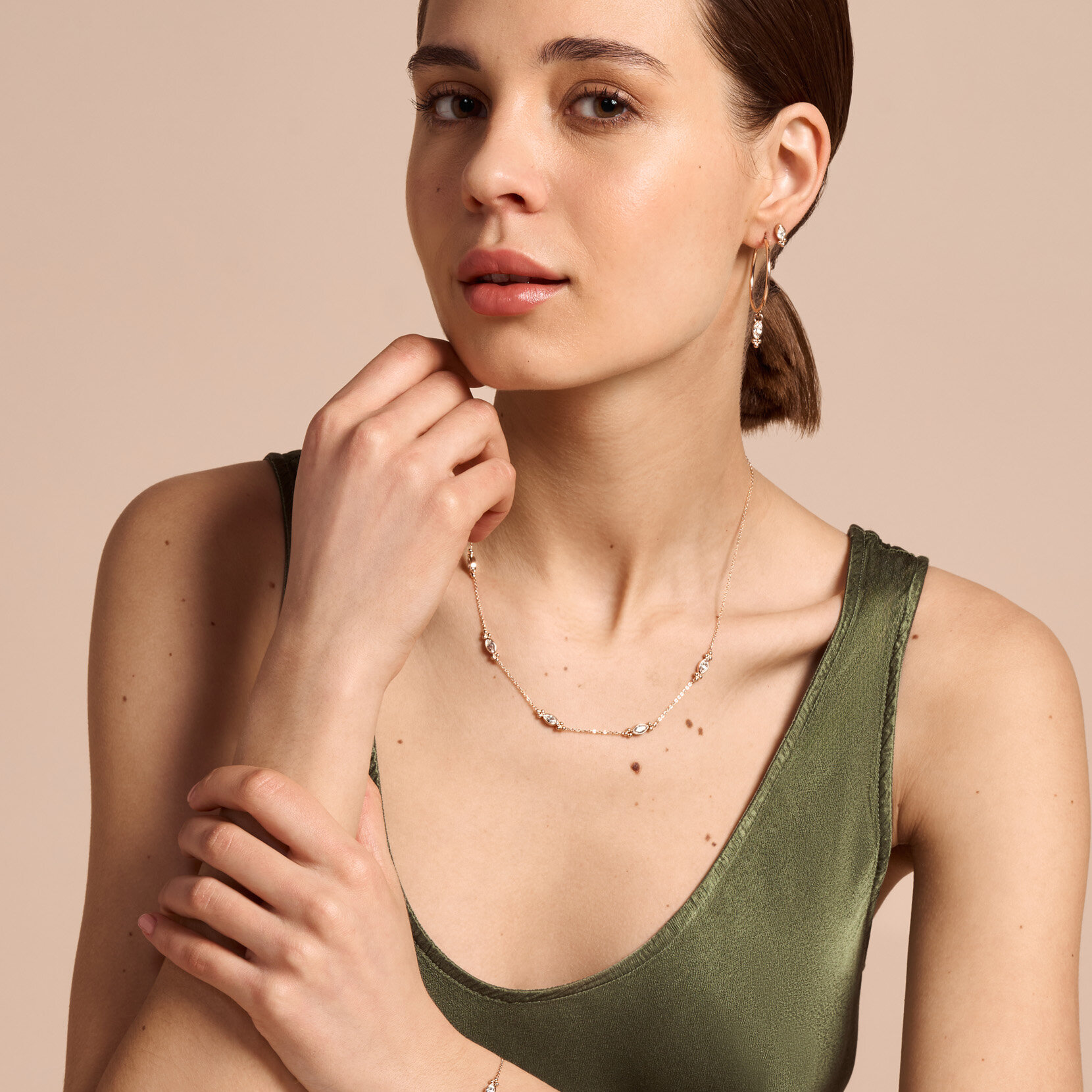 Dainty Rose Gold Plated Stud Earrings