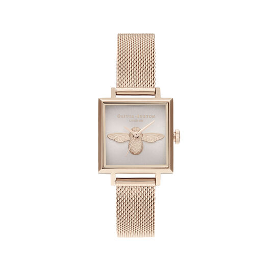 Square Dial Blush Sunray & Pale Rose Gold