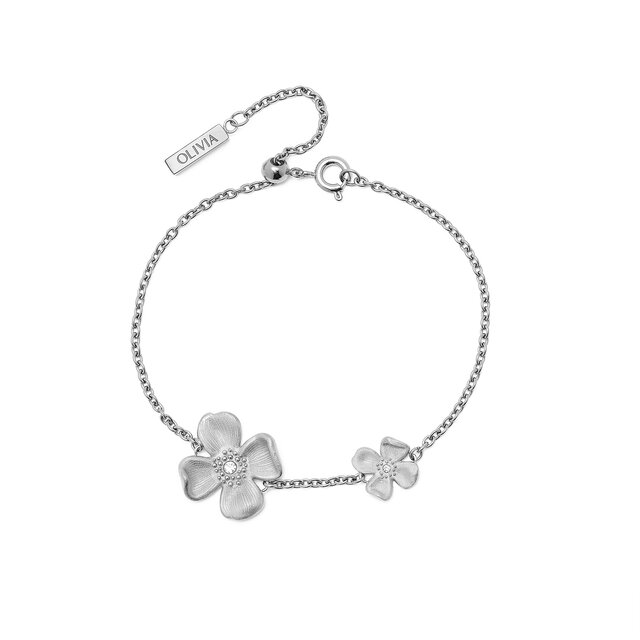 Dogwood Flower Silver Bracelet