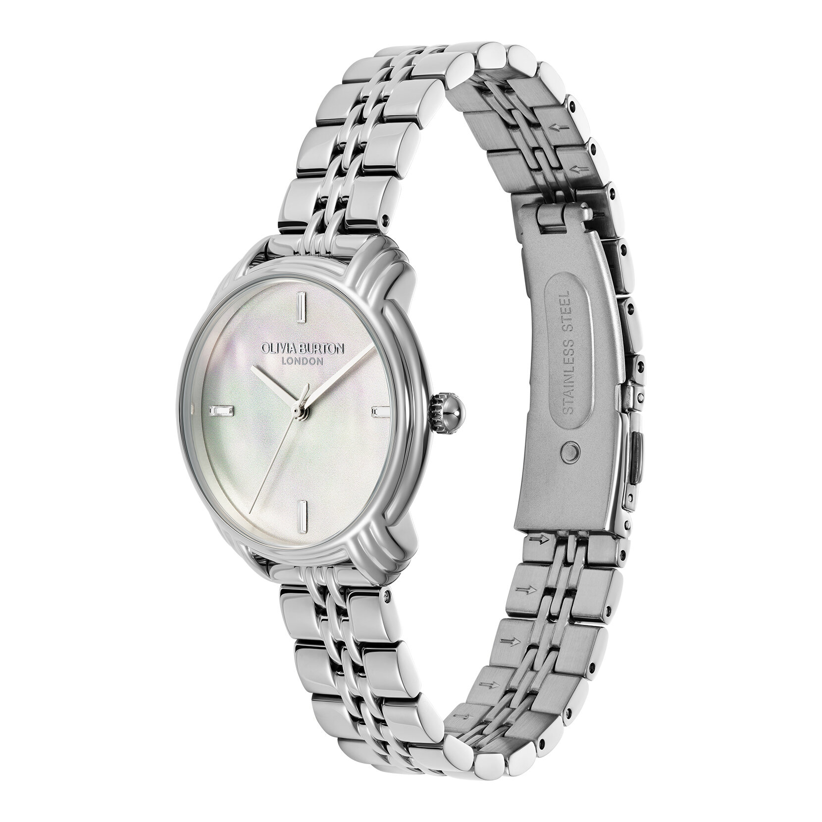 30mm Art Deco 2.0 Ivory & Silver Bracelet Watch