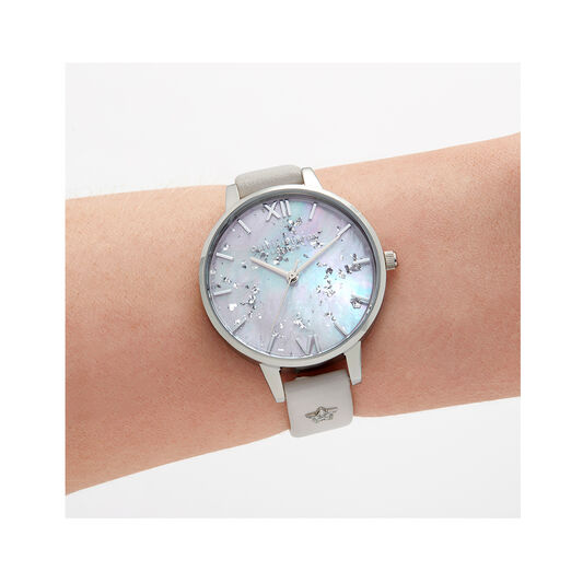 Celestial Star Mother of Pearl Blush & Silver Watch