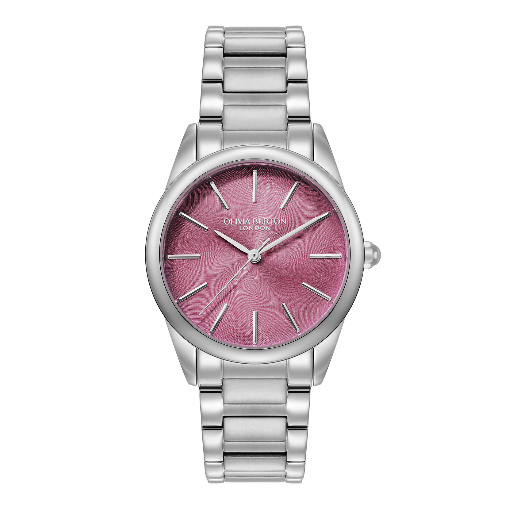 34mm Glowful Pink Crush & Silver Bracelet Watch