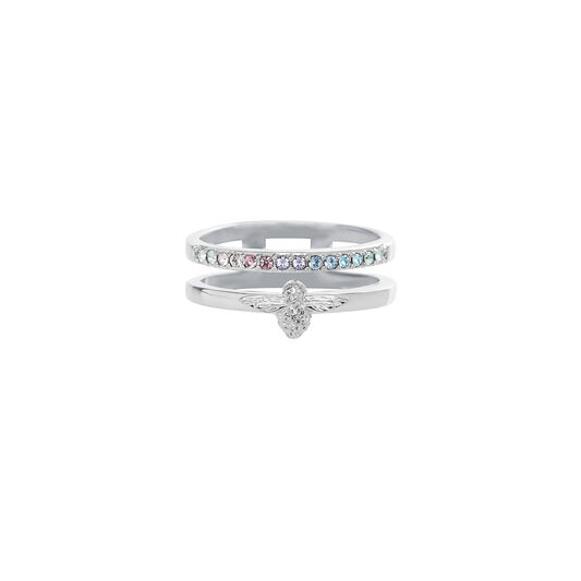 Rainbow Bee Ring Silver (L)