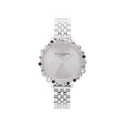 Limited Edition Bejewelled Case Watch, Silver Bracelet