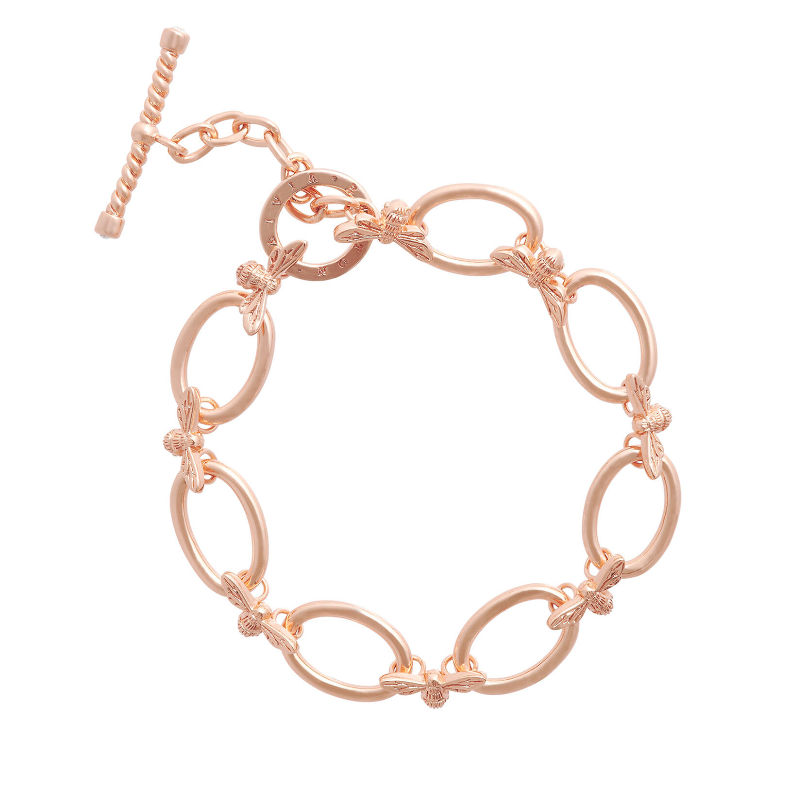 Olivia burton bee bracelet rose gold cheap