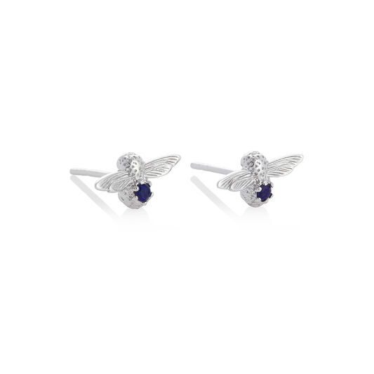 Celebration Bee Studs Silver & Lapis