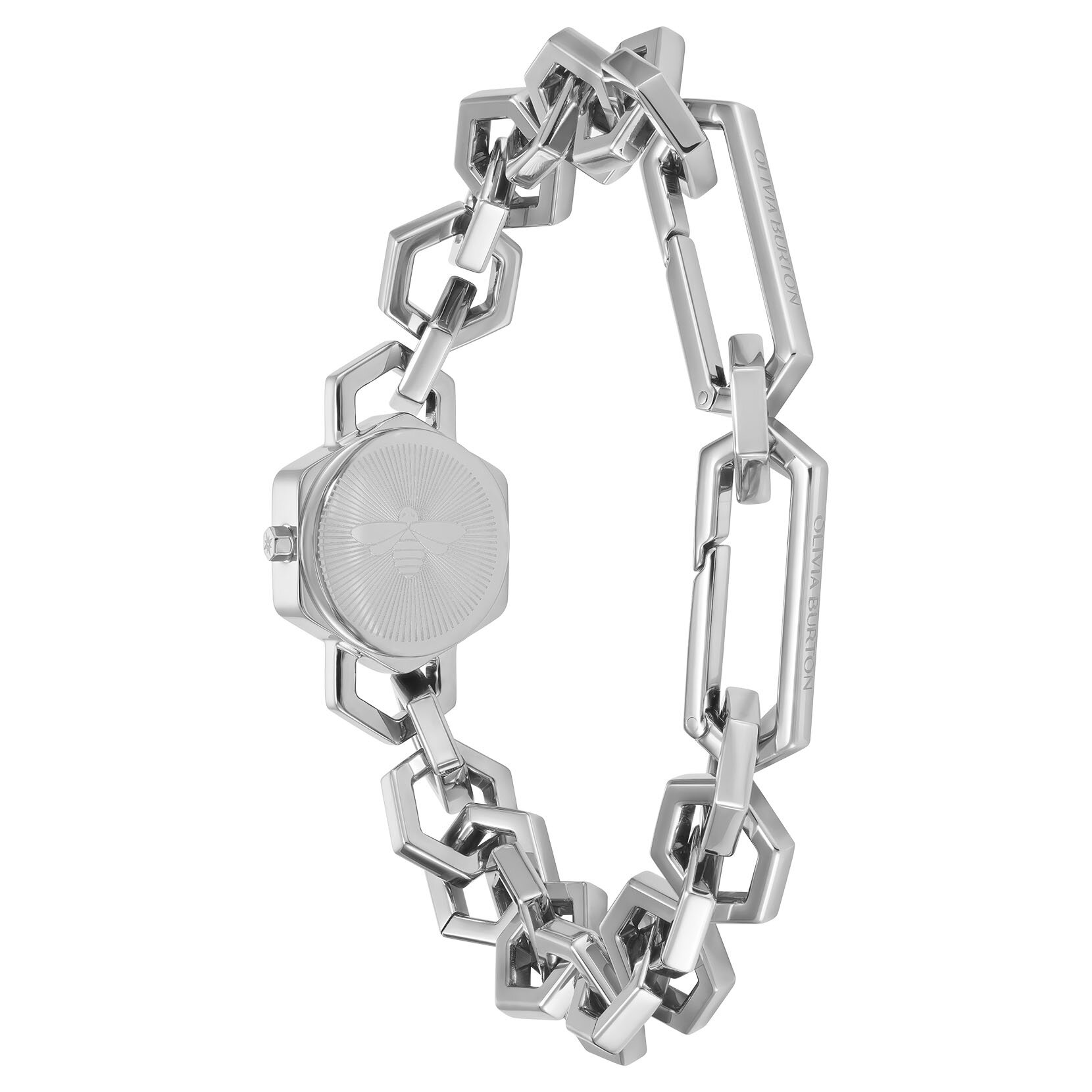 20mm Hex Link Mini Silver Bracelet Watch