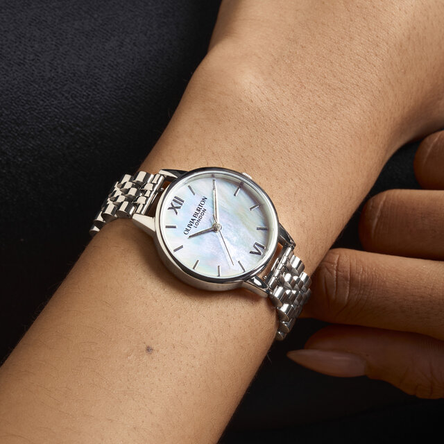 30mm White & Silver Bracelet Watch