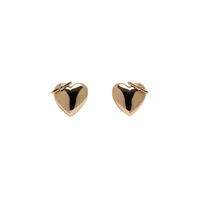 Knot Heart Rose Gold Stud Earrings