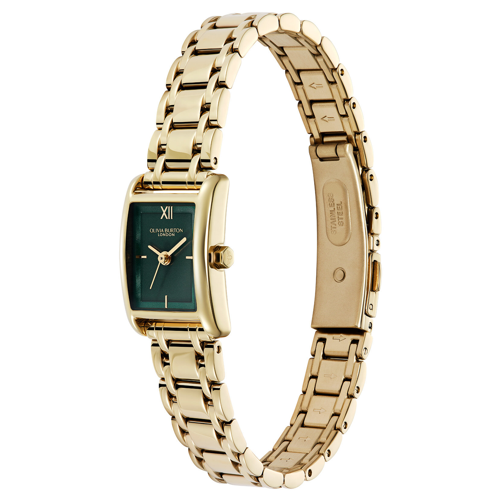 16mm Mini Grove Forest Green & Gold Bracelet Watch