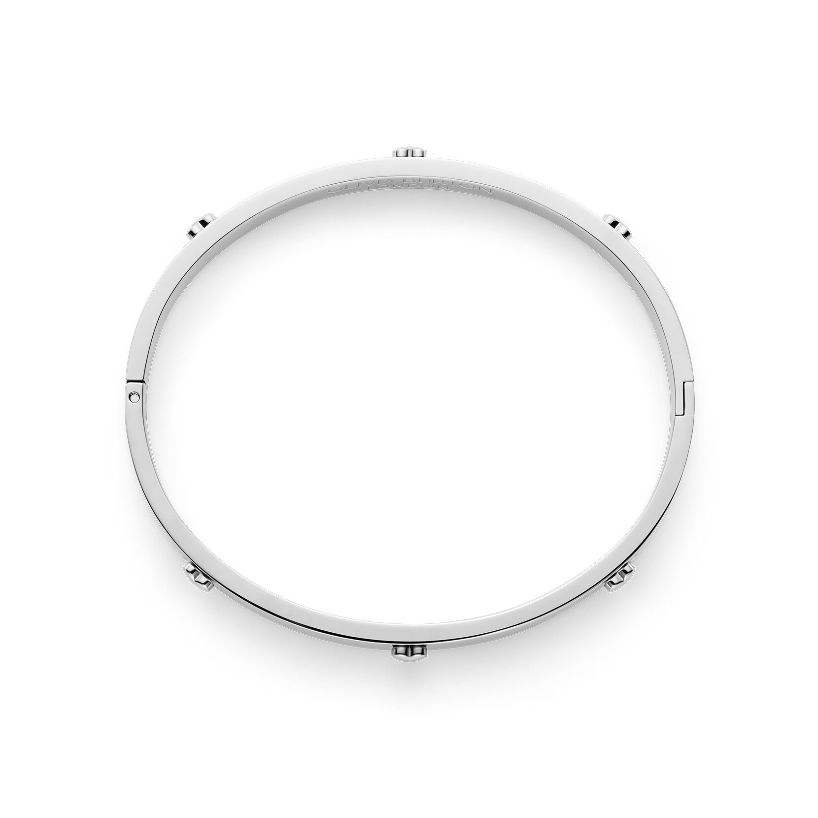 Mini Heart Silver Tone Bangle